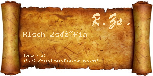 Risch Zsófia névjegykártya